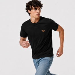 Men’s 100% Cotton Eagle Logo Relaxed Fit T-Shirt - 103