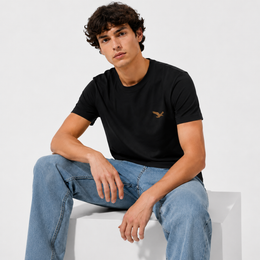 Men’s 100% Cotton Eagle Logo Relaxed Fit T-Shirt - 103