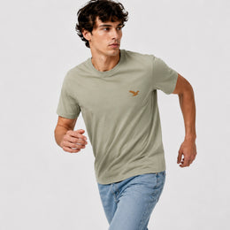 Men’s 100% Cotton Eagle Logo Relaxed Fit T-Shirt - 103