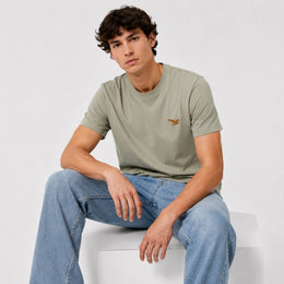 Men’s 100% Cotton Eagle Logo Relaxed Fit T-Shirt - 103