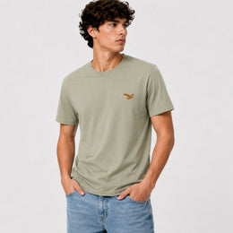 Men’s 100% Cotton Eagle Logo Relaxed Fit T-Shirt - 103