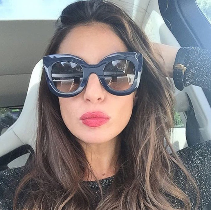 Cat Eye Sunglasses Women Designer Vintage Gradient Style