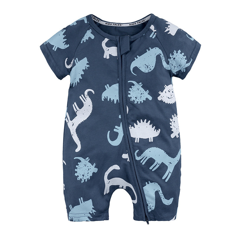 Baby Clothes Ins Summer Cotton Short-Sleeved Newborn Jumpsuit For Men And Women Baby Romper