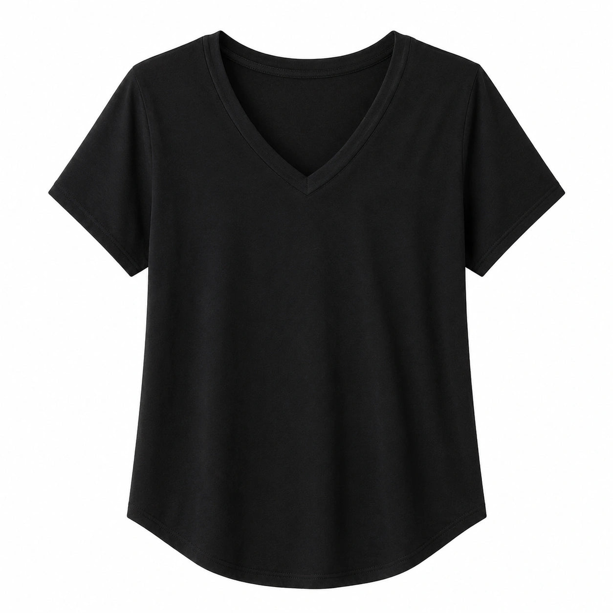 Women’s Soft V-Neck Short Sleeve T-Shirt - 202
