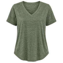 Women’s Soft V-Neck Short Sleeve T-Shirt - 202