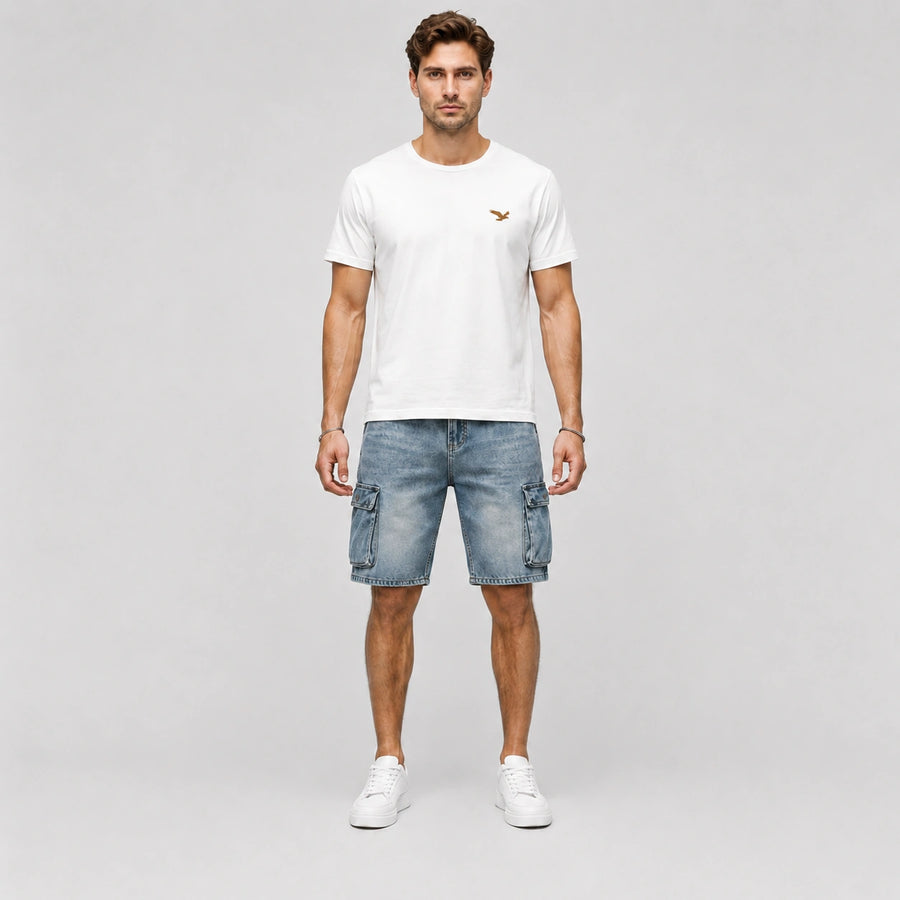 Men’s Summer Denim Cargo Shorts - 701