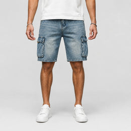Men’s Summer Denim Cargo Shorts - 701