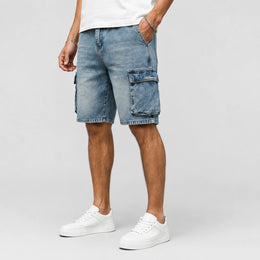 Men’s Summer Denim Cargo Shorts - 701