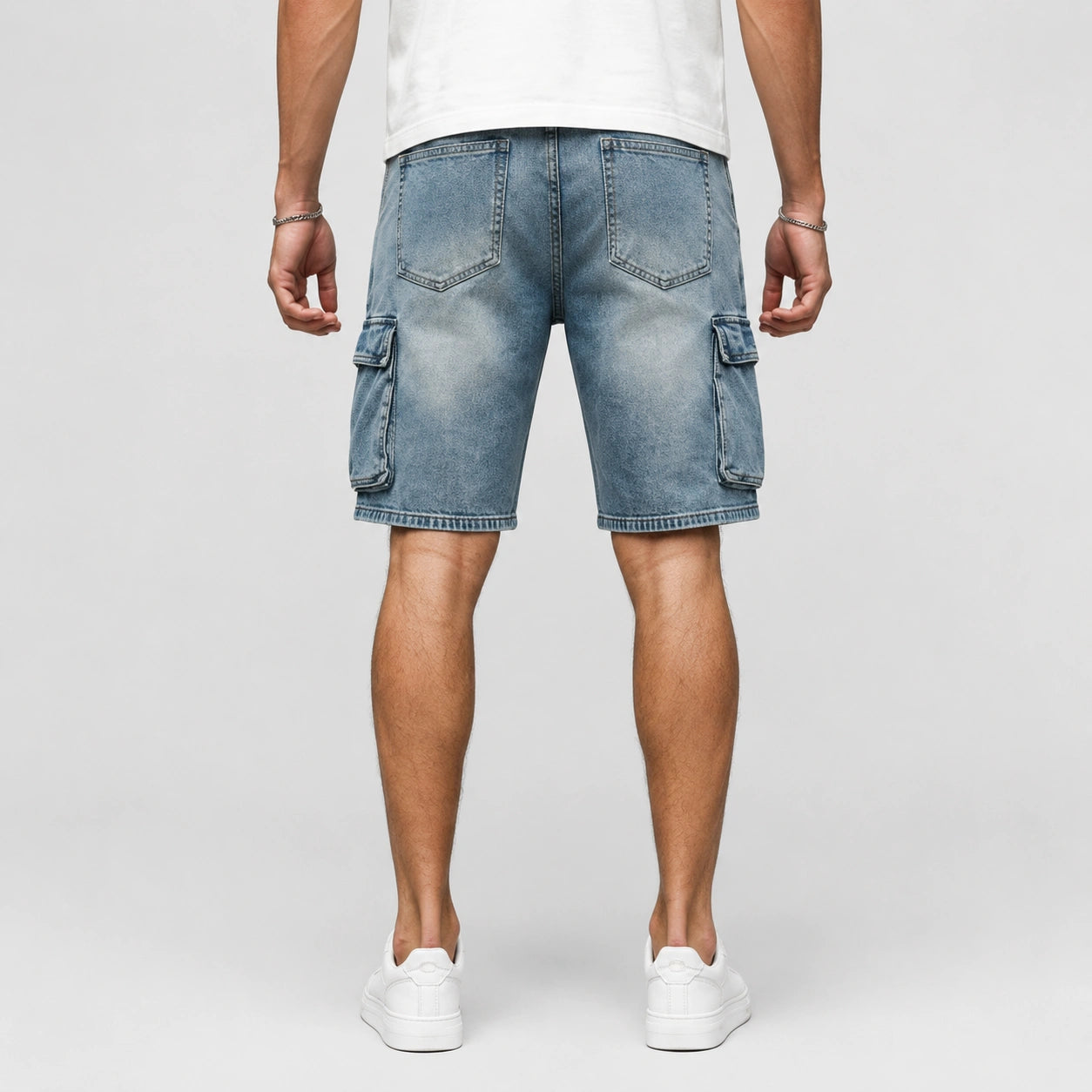 Men’s Summer Denim Cargo Shorts - 701