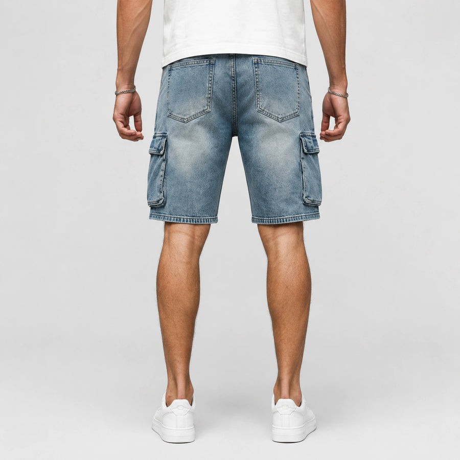 Men’s Summer Denim Cargo Shorts - 701