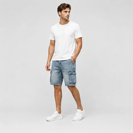 Men’s Summer Denim Cargo Shorts - 701
