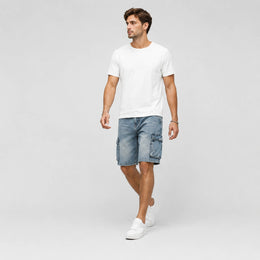 Men’s Summer Denim Cargo Shorts - 701