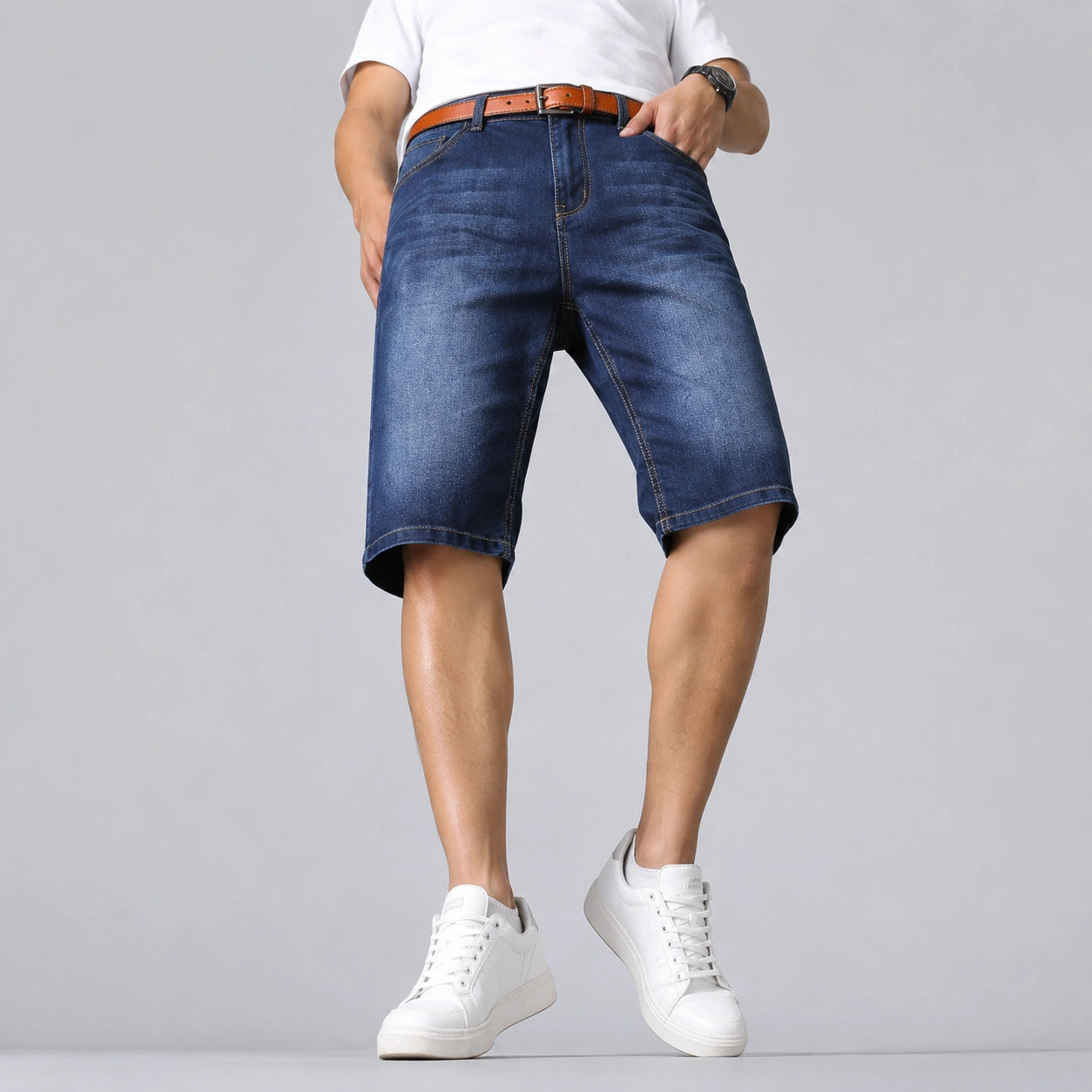 Men’s Straight Fit Denim Shorts - 702