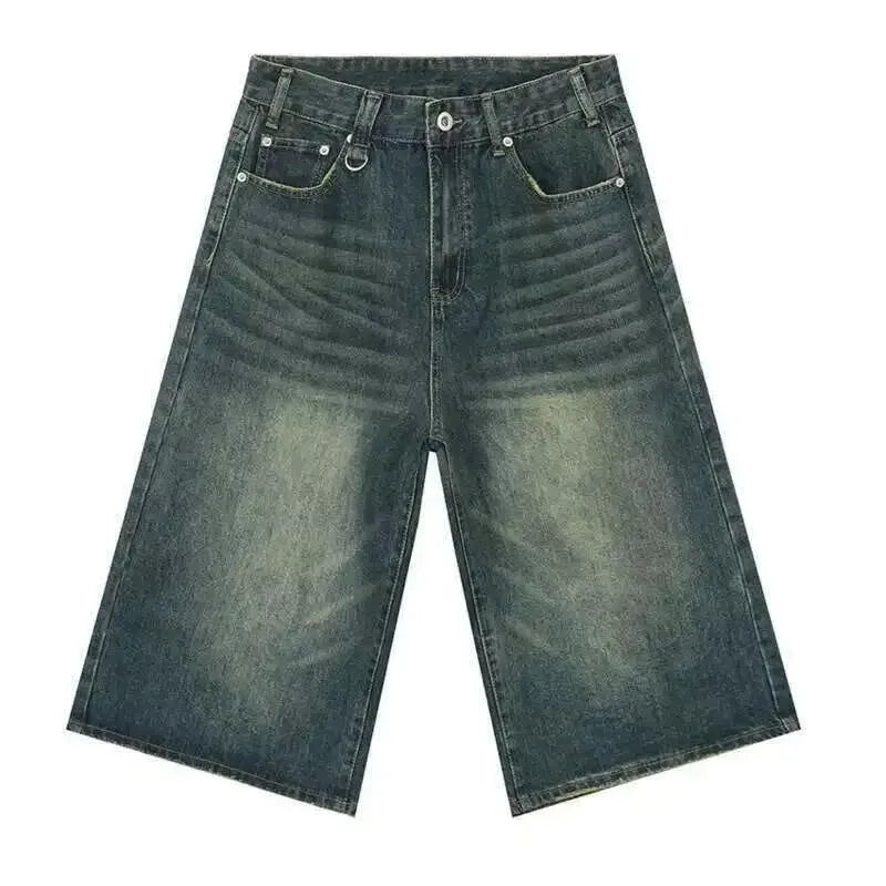 Mens Washed Baggy Denim Shorts - 710