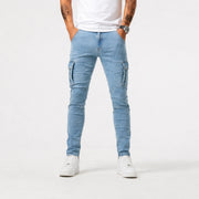 Men’s Light Blue Cargo Jeans - 801