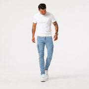 Men’s Light Blue Cargo Jeans - 801