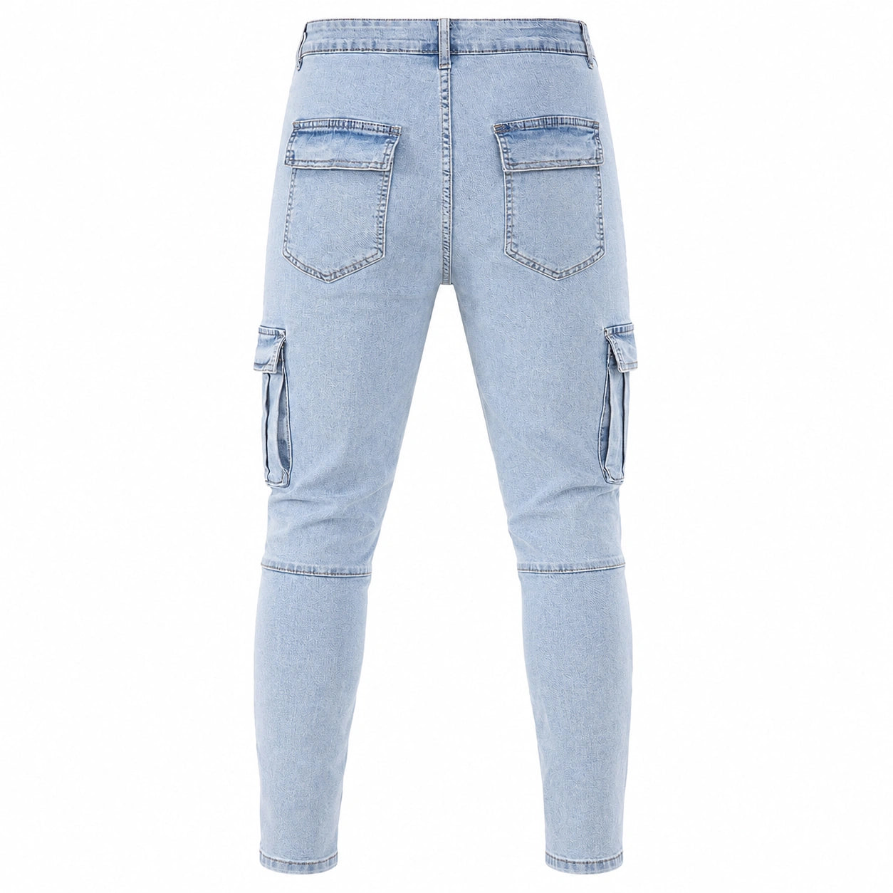 Men’s Light Blue Cargo Jeans - 801