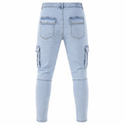 Men’s Light Blue Cargo Jeans - 801