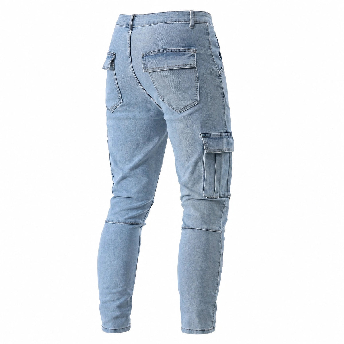 Men’s Light Blue Cargo Jeans - 801