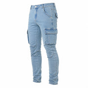 Men’s Light Blue Cargo Jeans - 801