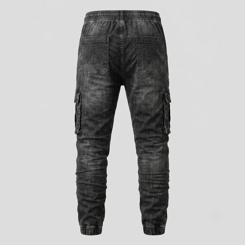 Men's Slim Fit Multi-Pocket Cargo Jeans - 804