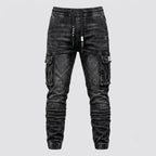 Men's Slim Fit Multi-Pocket Cargo Jeans - 804