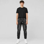 Men's Slim Fit Multi-Pocket Cargo Jeans - 804