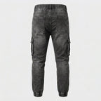 Men's Slim Fit Multi-Pocket Cargo Jeans - 804