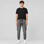 Men's Slim Fit Multi-Pocket Cargo Jeans - 804