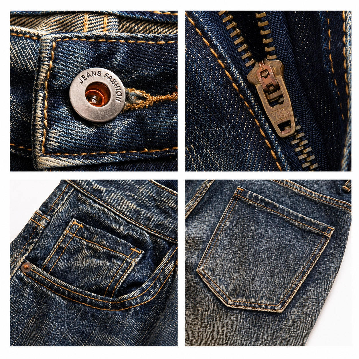 821 Men's Vintage Wash Straight Jeans