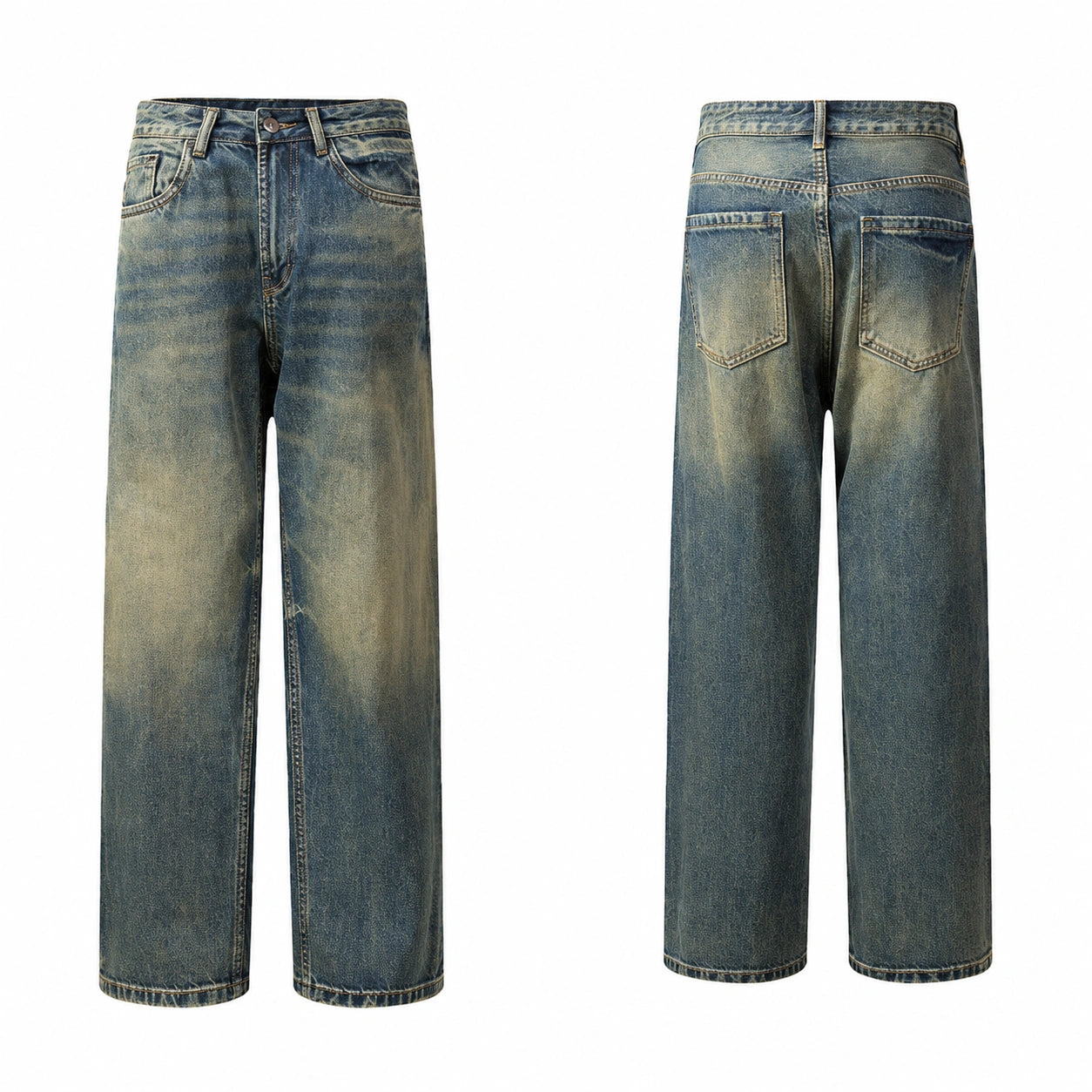 826 Men's Vintage Wash Straight Jeans