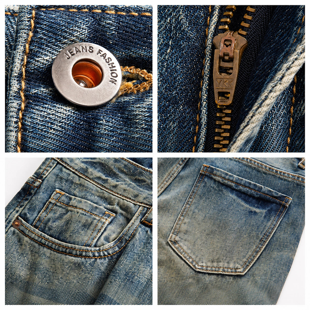 826 Men's Vintage Wash Straight Jeans
