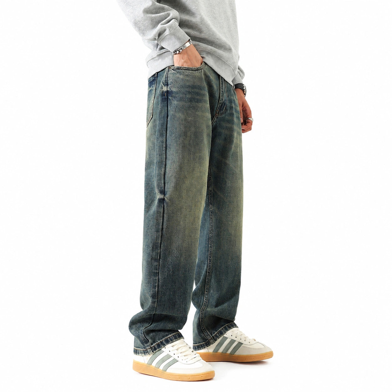 826 Men's Vintage Wash Straight Jeans