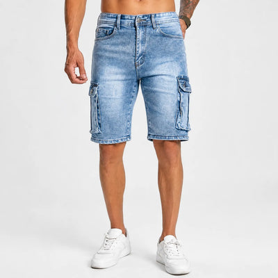 Fleecora Men's Stretch Cargo Denim Shorts - 712
