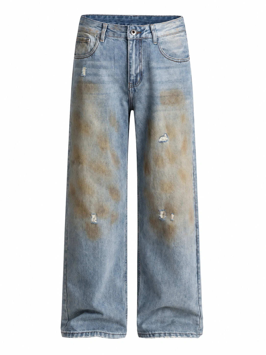 Men’s Baggy Straight Jeans in Vintage Light Wash