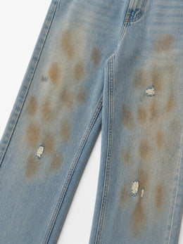 Men’s Baggy Straight Jeans in Vintage Light Wash