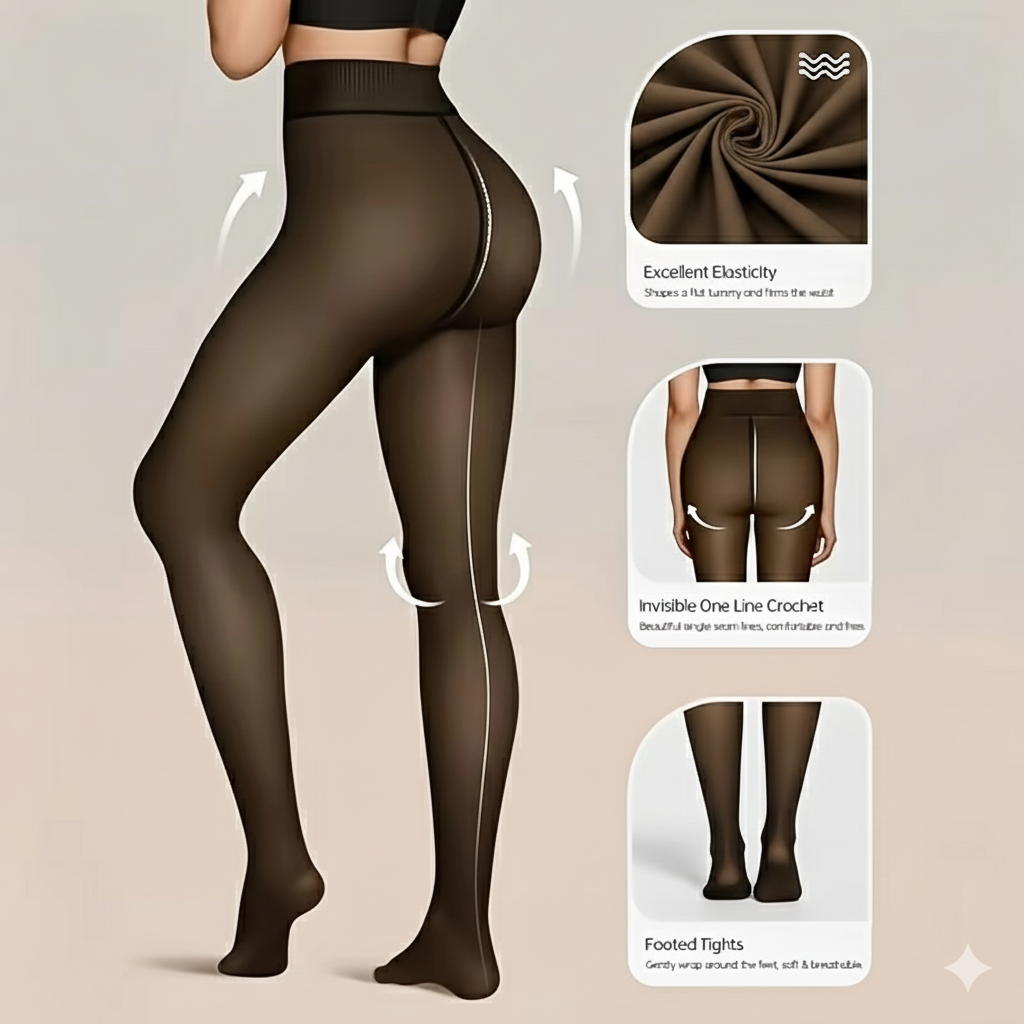 Thermal Fleece Tights – High-Waist, Slim Look