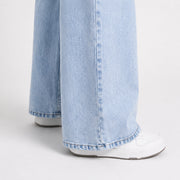 Women High Waist Wide Leg Jeans – Light Blue Wash - 603