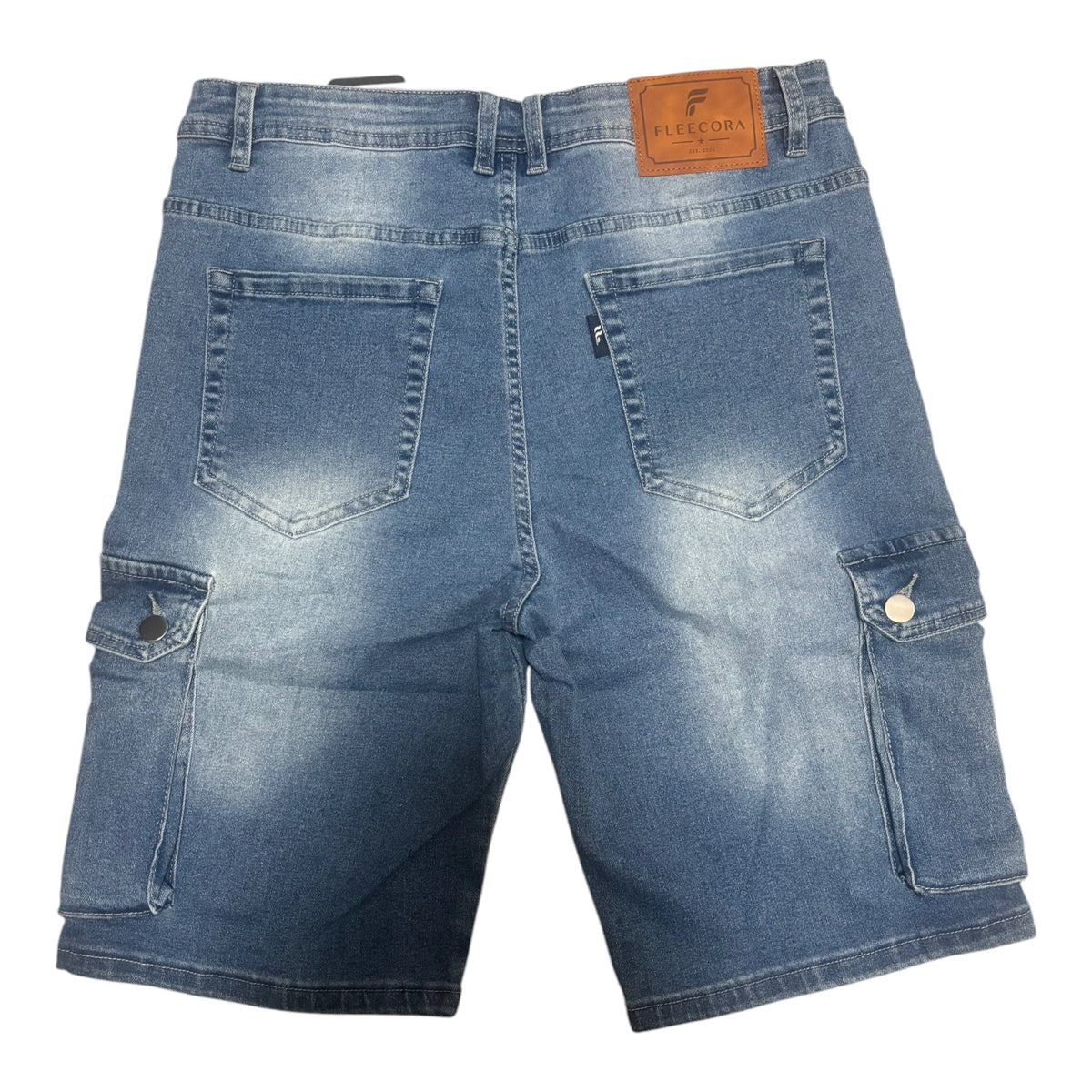 Fleecora Men's Stretch Cargo Denim Shorts - 712