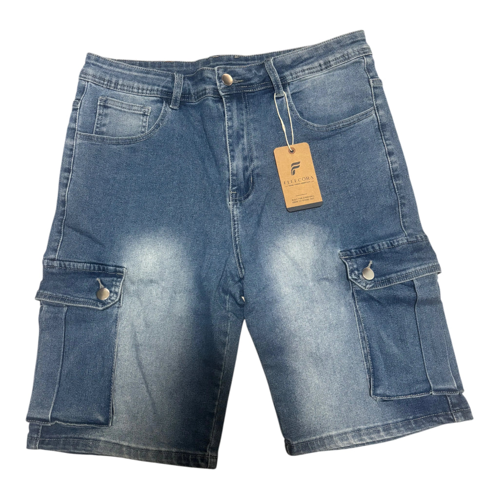 Fleecora Men's Stretch Cargo Denim Shorts - 712